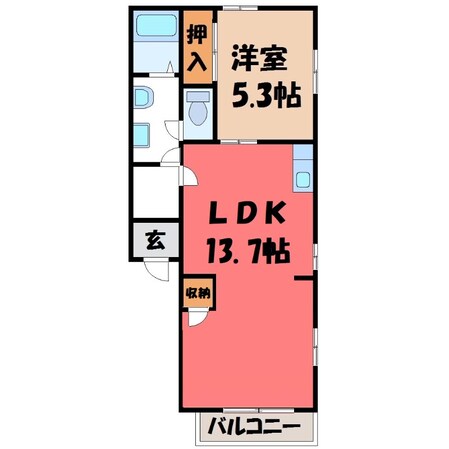 第２メゾンサンフラワーの物件間取画像